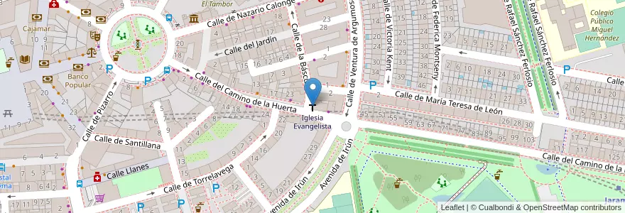 Mapa de ubicacion de Iglesia Evangelista en España, Comunidad De Madrid, Comunidad De Madrid, Área Metropolitana De Madrid Y Corredor Del Henares, San Fernando De Henares.