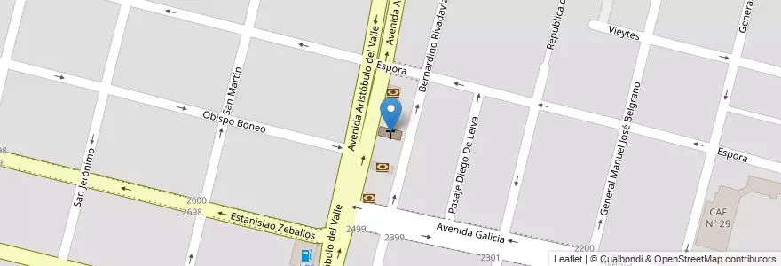 Mapa de ubicacion de Iglesia Filadelfia Jesus es el Rey en الأرجنتين, سانتا في, إدارة العاصمة, سانتا في العاصمة, سانتا في.