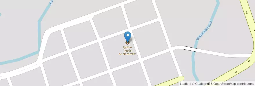 Mapa de ubicacion de Iglesia "Jesús de Nazareth" en Arjantin, Formosa, Departamento Formosa, Municipio De Formosa, Formosa.