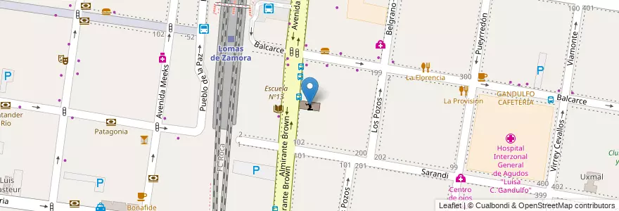 Mapa de ubicacion de Iglesia Jesus es mi Salvador en アルゼンチン, ブエノスアイレス州, Partido De Lomas De Zamora, Lomas De Zamora.