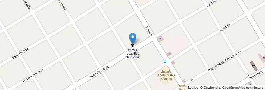 Mapa de ubicacion de Iglesia Jesus Rey de Gloria en Argentinië, Buenos Aires, Partido De Ezeiza, Ezeiza.