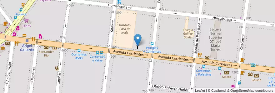 Mapa de ubicacion de Iglesia Jesús Sacramentado, Almagro en アルゼンチン, Ciudad Autónoma De Buenos Aires, ブエノスアイレス.