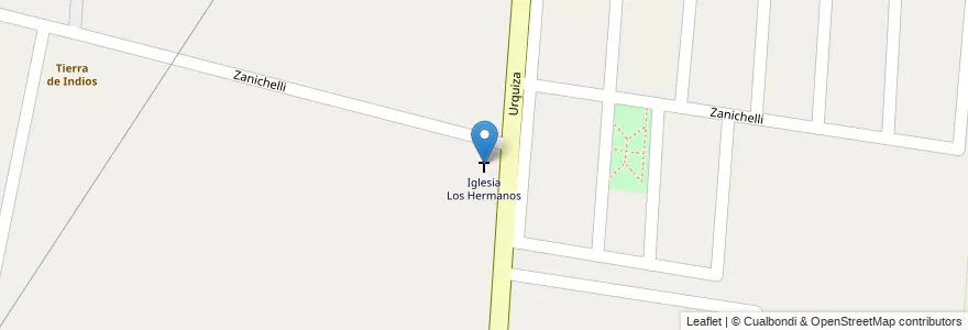 Mapa de ubicacion de Iglesia Los Hermanos en Arjantin, Şili, Mendoza, Departamento Maipú, Distrito Coquimbito, Maipú.