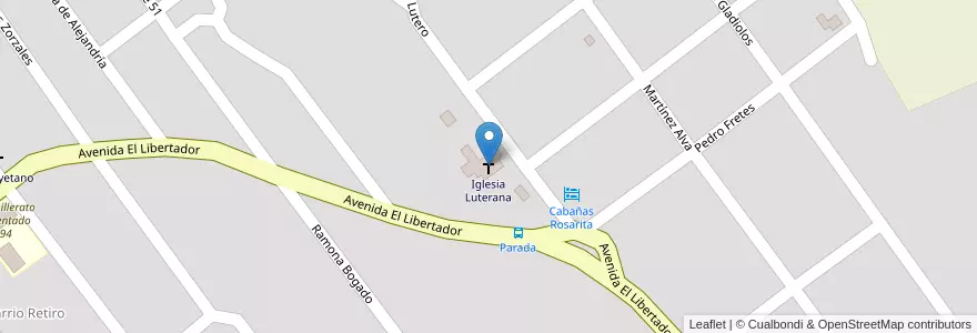 Mapa de ubicacion de Iglesia Luterana en Arjantin, Misiones, Departamento Montecarlo, Municipio De Montecarlo, Montecarlo.