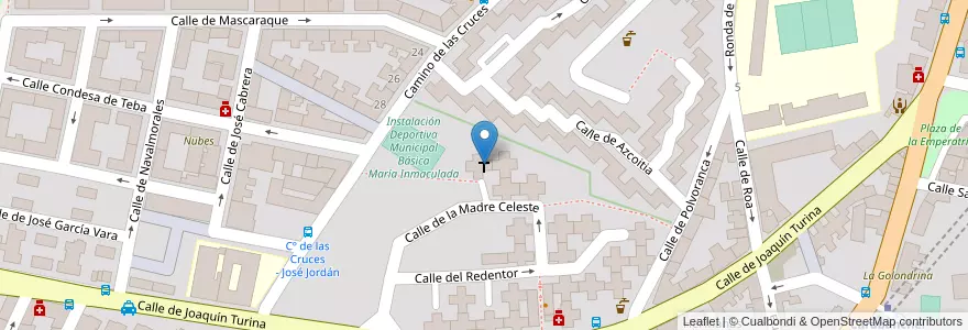 Mapa de ubicacion de Iglesia Madres Redentoristas en إسبانيا, منطقة مدريد, منطقة مدريد, Área Metropolitana De Madrid Y Corredor Del Henares, مدريد.