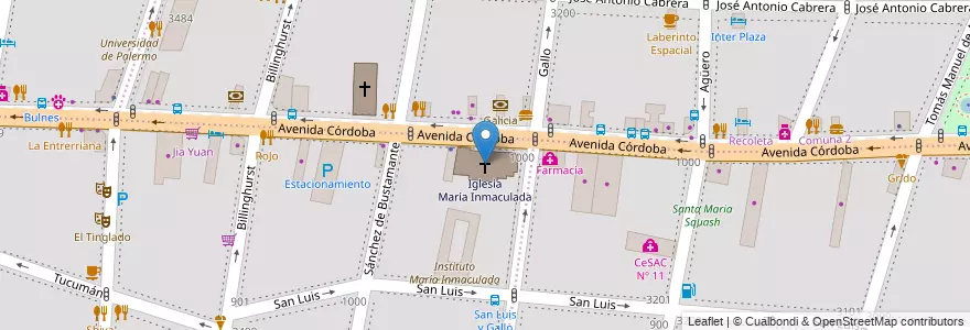 Mapa de ubicacion de Iglesia María Inmaculada, Almagro en Argentina, Ciudad Autónoma De Buenos Aires, Comuna 5, Buenos Aires.