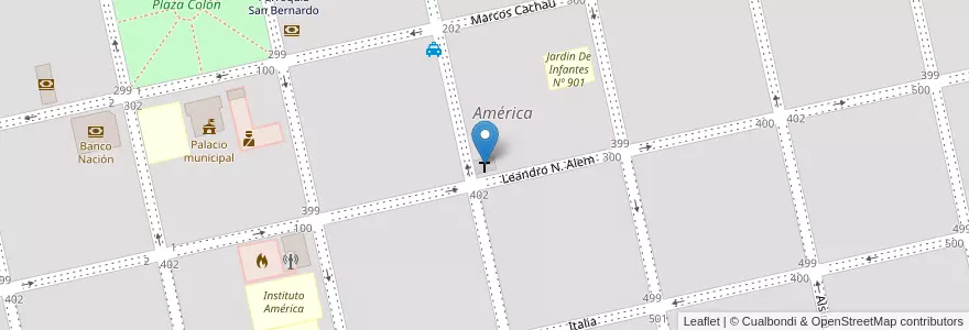 Mapa de ubicacion de Iglesia Menonita en الأرجنتين, بوينس آيرس, Partido De Rivadavia, América.