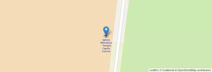 Mapa de ubicacion de Iglesia Metodista - Templo Capilla Central en Argentina, Wilayah Entre Ríos, Departamento Tala, Distrito Pueblo Segundo, Rosario Del Tala.