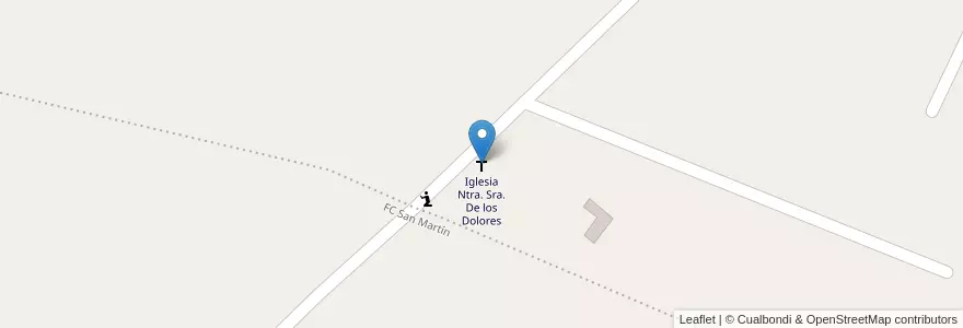 Mapa de ubicacion de Iglesia Ntra. Sra. De los Dolores en Argentinien, Chile, Mendoza, Distrito Las Paredes, Departamento San Rafael.