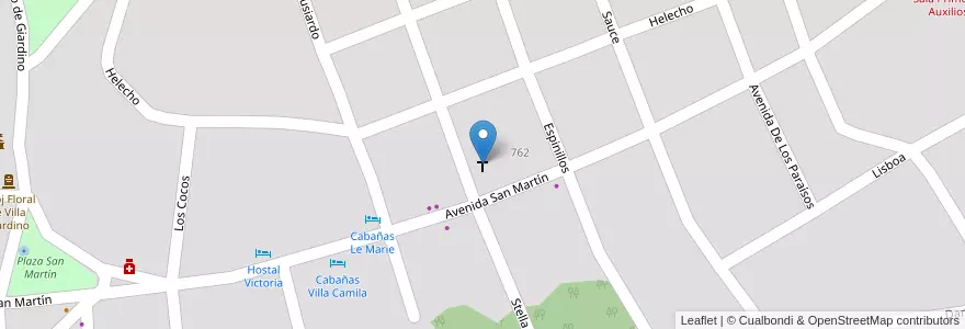 Mapa de ubicacion de Iglesia Nuestra Señora De Lourdes en 阿根廷, Córdoba, Departamento Punilla, Pedanía San Antonio, Municipio De Villa Giardino, Villa Giardino.