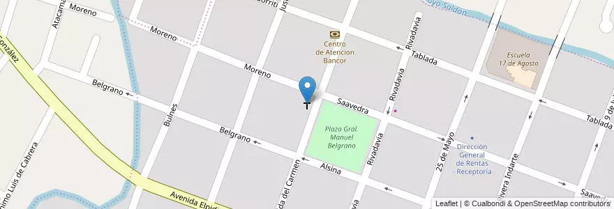 Mapa de ubicacion de Iglesia Nuestra Señora del Carmen en Argentinië, Córdoba, Departamento Colón, Municipio De Villa Allende, Pedanía Calera Norte, Villa Allende.