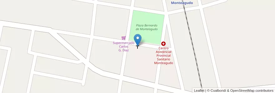 Mapa de ubicacion de Iglesia Nuestra Señora del Carmen en Arjantin, Tucumán, Departamento Simoca, Municipio De Monteagudo.