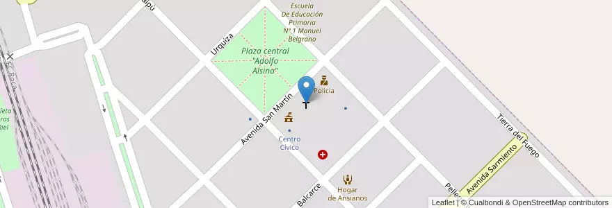 Mapa de ubicacion de Iglesia Nuestra Señora del Carmen en 阿根廷, 布宜诺斯艾利斯省, Partido De Saavedra, Saavedra.
