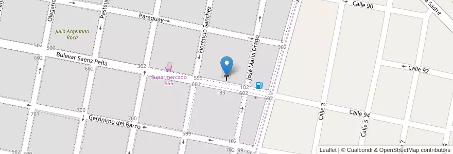 Mapa de ubicacion de Iglesia Nuestra Señora del Perpetijo Socorro en Argentina, Córdoba, Departamento San Justo, Pedanía Juárez Celman, Municipio De San Francisco, San Francisco.