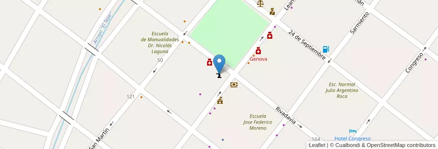 Mapa de ubicacion de Iglesia Nuestra Señora del Rosario en Argentina, Tucumán, Departamento Monteros, Municipio De Monteros, Monteros.