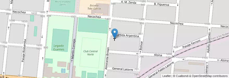 Mapa de ubicacion de IGLESIA NUESTRA SEÑORA DEL ROSARIO en アルゼンチン, サルタ州, Capital, Municipio De Salta, Salta.
