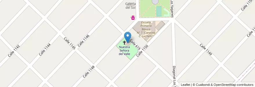 Mapa de ubicacion de Iglesia Nuestra Señora del Valle en Argentina, Buenos Aires, Partido De Florencio Varela, Ingeniero Juan Allan.