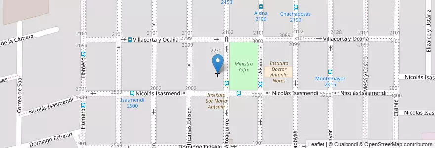 Mapa de ubicacion de iglesia Nuestra Sra. de La Sallette en Arjantin, Córdoba, Departamento Capital, Pedanía Capital, Córdoba, Municipio De Córdoba.