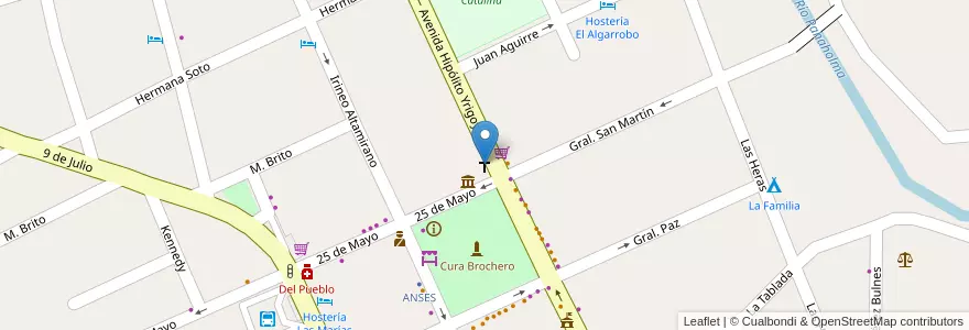 Mapa de ubicacion de Iglesia Nuestra Sra. del Transito en 阿根廷, Córdoba, Departamento San Alberto, Villa Cura Brochero, Pedanía Tránsito, Municipio De Villa Cura Brocheroa.