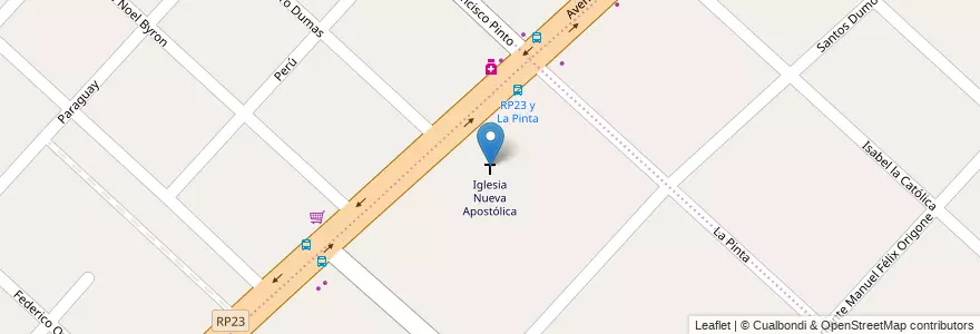 Mapa de ubicacion de Iglesia Nueva Apostólica en Arjantin, Buenos Aires, Partido De Moreno, Trujui.