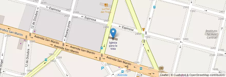 Mapa de ubicacion de Iglesia para la Vida, La Paternal en Arjantin, Ciudad Autónoma De Buenos Aires, Buenos Aires.