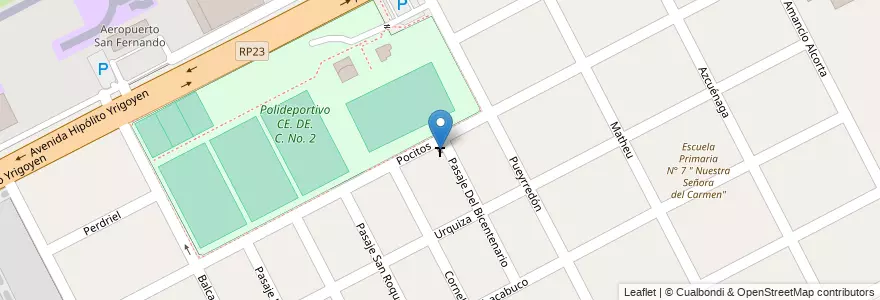 Mapa de ubicacion de Iglesia Pentecostal en 阿根廷, 布宜诺斯艾利斯省, Partido De San Fernando, San Fernando.
