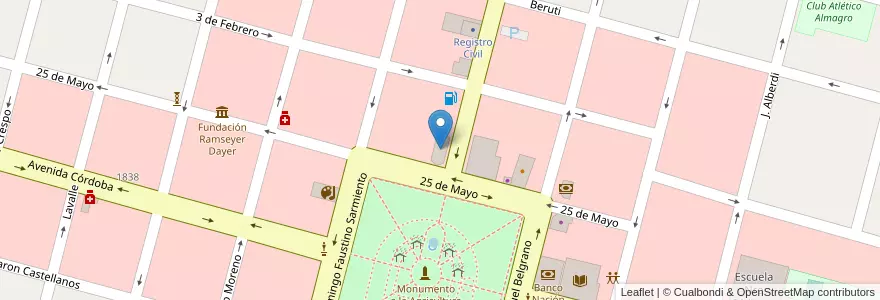 Mapa de ubicacion de Iglesia Protestante en الأرجنتين, سانتا في, Departamento Las Colonias, Municipio De Esperanza, Esperanza.