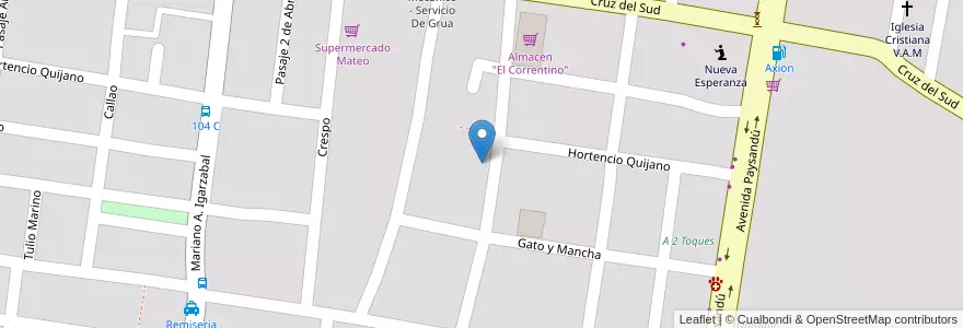 Mapa de ubicacion de Iglesia Rhema de Dios en الأرجنتين, Corrientes, Departamento Capital, Corrientes, Corrientes.