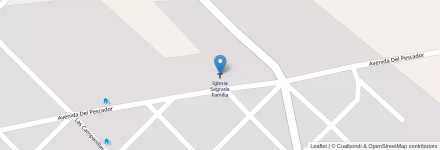 Mapa de ubicacion de Iglesia Sagrada Familia en Arjantin, Buenos Aires, Partido De Tres Arroyos.