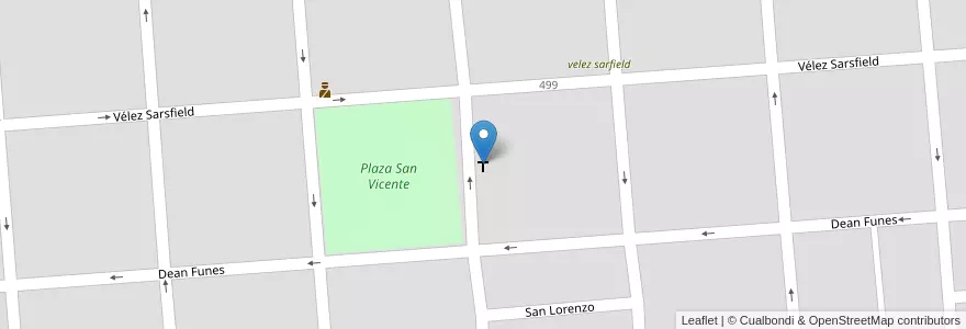 Mapa de ubicacion de Iglesia Sagrado Corazon en Argentinië, Córdoba, Departamento Unión, Pedanía Bell Ville, Municipio De Bell Ville, Bell Ville.