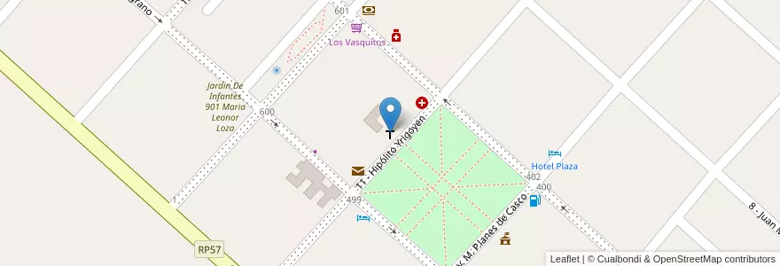 Mapa de ubicacion de Iglesia Sagrado Corazon de Jesús en アルゼンチン, ブエノスアイレス州, Partido De Pila.