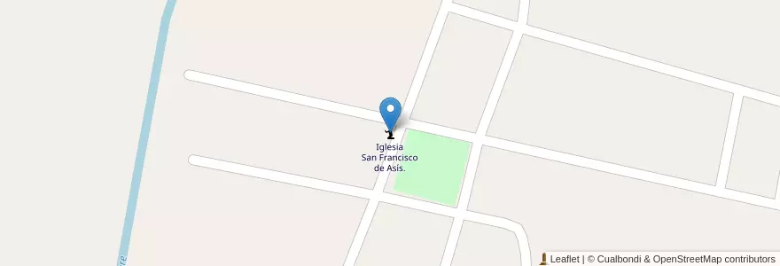 Mapa de ubicacion de Iglesia San Francisco de Asís. en 아르헨티나, San Luis, Ayacucho, Municipio De San Francisco Del Monte De Oro.