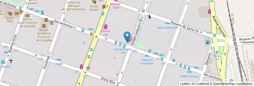 Mapa de ubicacion de Iglesia San Geronimo en Аргентина, Кордова, Departamento Capital, Pedanía Capital, Córdoba, Municipio De Córdoba.