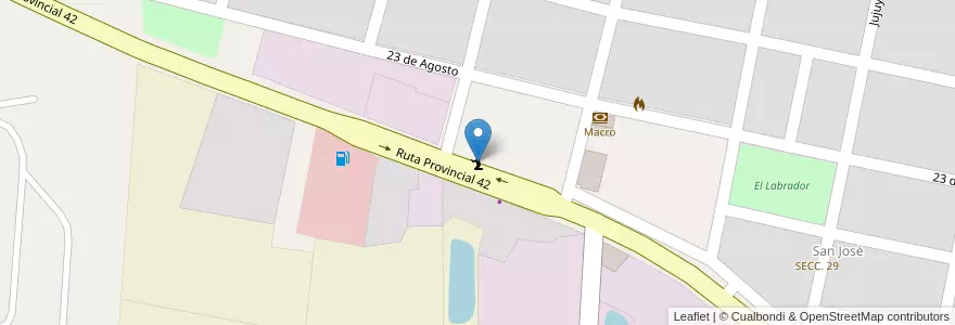 Mapa de ubicacion de Iglesia San Isidro Labrador en Arjantin, Jujuy, Departamento El Carmen, Municipio De Monterrico.