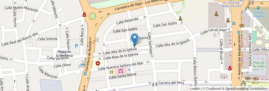 Mapa de ubicacion de Iglesia San Isidro en Испания, Андалусия, Альмерия, Альмерия.