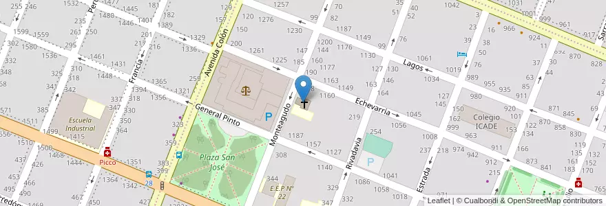 Mapa de ubicacion de Iglesia San Jorge en アルゼンチン, ブエノスアイレス州, Partido De Pergamino.