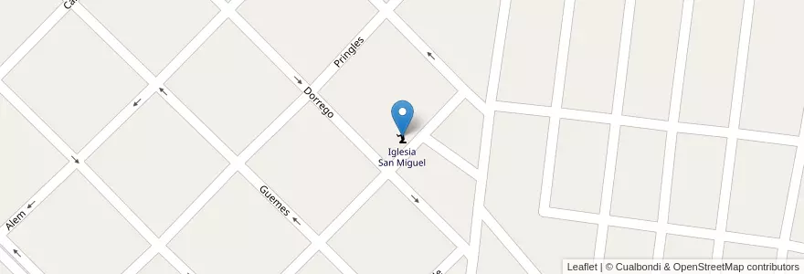 Mapa de ubicacion de Iglesia San Miguel en Argentina, Entre Ríos, Departamento Paraná, Distrito Espinillo, Crespo.
