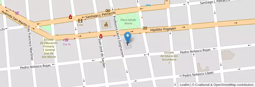 Mapa de ubicacion de Iglesia San Miguel Arcángel en 아르헨티나, 부에노스아이레스주, Partido De Monte, San Miguel Del Monte.