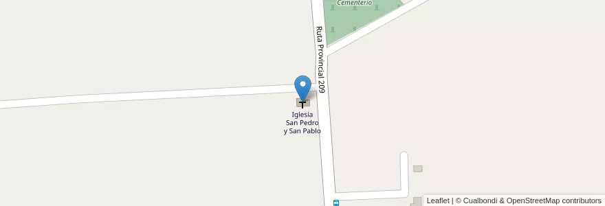 Mapa de ubicacion de Iglesia San Pedro y San Pablo en الأرجنتين, Misiones, Departamento San Javier, Municipio De Florentino Ameghino.