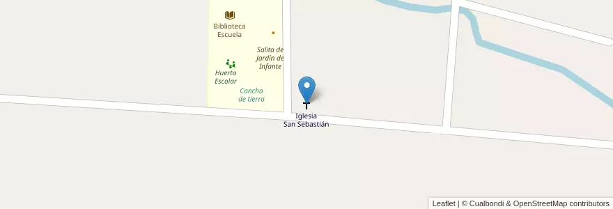Mapa de ubicacion de Iglesia San Sebastián en الأرجنتين, تشيلي, نيوكوين, Departamento Picunches, Las Lajas.