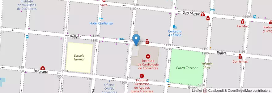 Mapa de ubicacion de Iglesia Santa Clara De Casia en Аргентина, Корриентес, Departamento Capital, Corrientes, Corrientes.