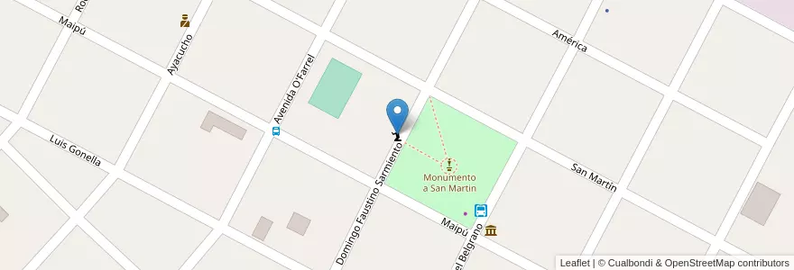 Mapa de ubicacion de Iglesia Santa Lucía en الأرجنتين, بوينس آيرس, Partido De San Pedro.