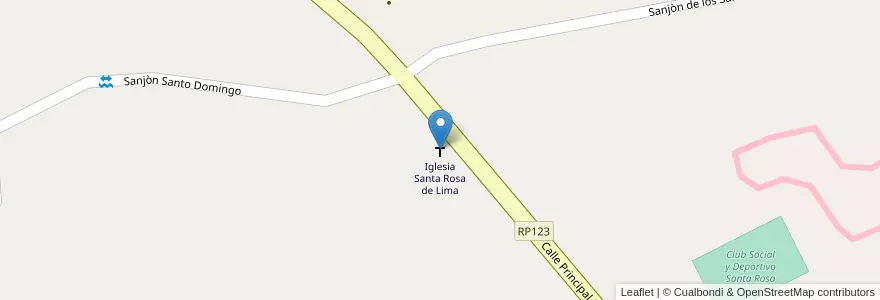 Mapa de ubicacion de Iglesia Santa Rosa de Lima en アルゼンチン, カタマルカ州, Departamento Tinogasta, Municipio De Tinogasta.