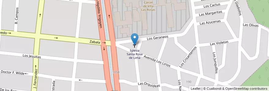 Mapa de ubicacion de Iglesia Santa Rosa de Lima en Argentinien, Salta, Capital, Municipio De Salta, Salta.