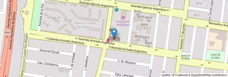 Mapa de ubicacion de Iglesia Universal en 阿根廷, Salta, Capital, Municipio De Salta.