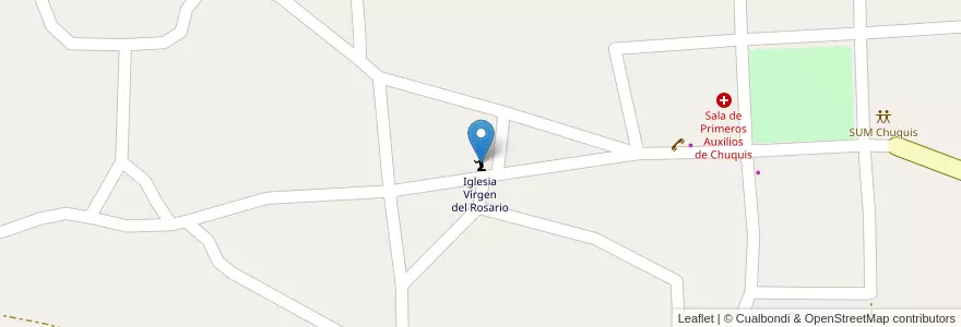 Mapa de ubicacion de Iglesia Vírgen del Rosario en Arjantin, La Rioja, Departamento Castro Barros.