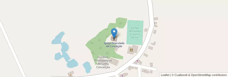 Mapa de ubicacion de Igreja Imaculada da Conceição en 브라질, 남부지방, 산타카타리나, Região Geográfica Intermediária De Chapecó, Microrregião De São Miguel D'Oeste, Itapiranga.