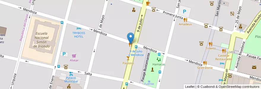 Mapa de ubicacion de II Artesano en アルゼンチン, サンタフェ州, Departamento La Capital, Santa Fe Capital, Santa Fe.