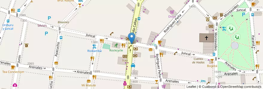 Mapa de ubicacion de II Quotidiano, Recoleta en アルゼンチン, Ciudad Autónoma De Buenos Aires, Comuna 2, ブエノスアイレス.
