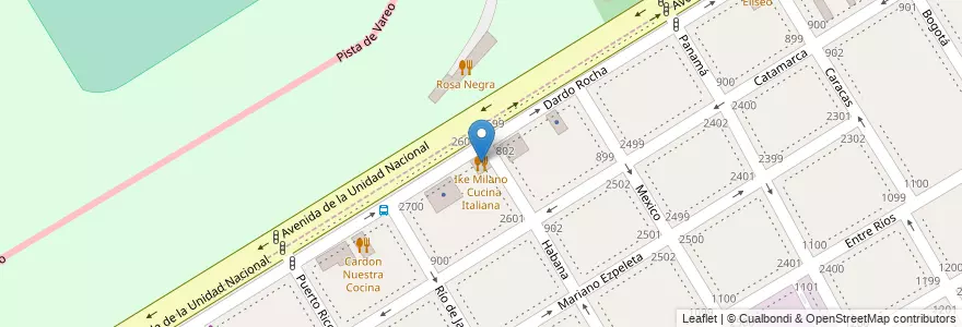 Mapa de ubicacion de Ike Milano - Cucina Italiana en アルゼンチン, ブエノスアイレス州, Partido De San Isidro.